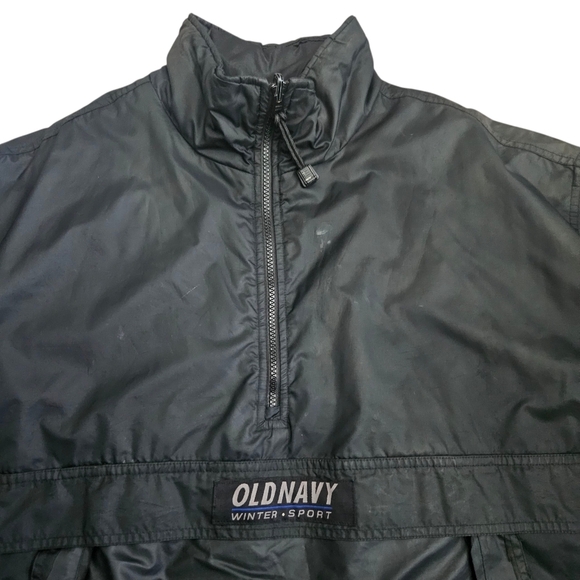 VTG Old Navy Winter Sport Reversible 1/4 Zip Anorak Ski Snow Puffy Jacket Men XL - Picture 2 of 16